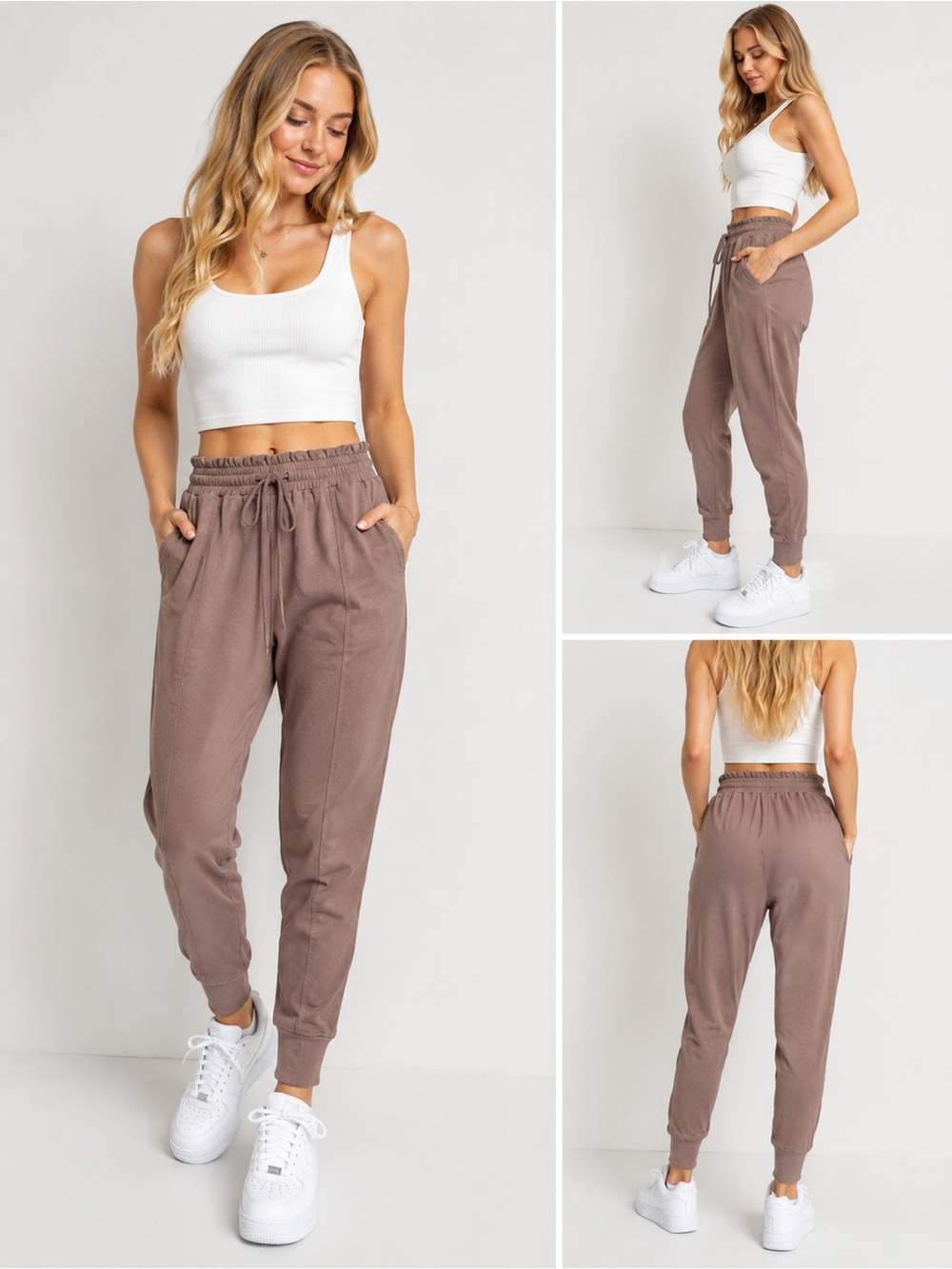 Abercrombie & Fitch Taupe High Rise Jogger Pants XS